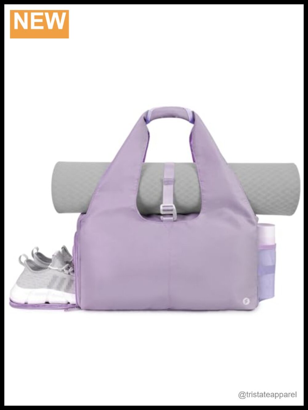 Tote Yoga Mat Gym Bag 20L Women W/Shoe Compartment Wet Dry Pocket